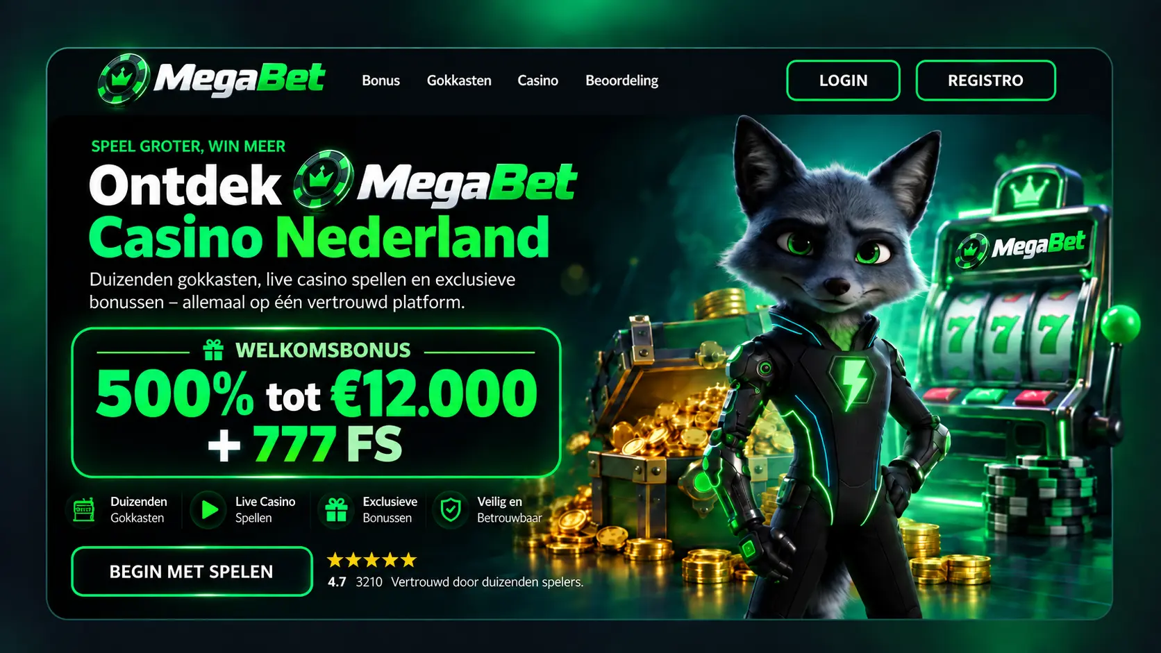MegaBet Online Casino Nederland: Spellen, Live Casino en Promoties image 1