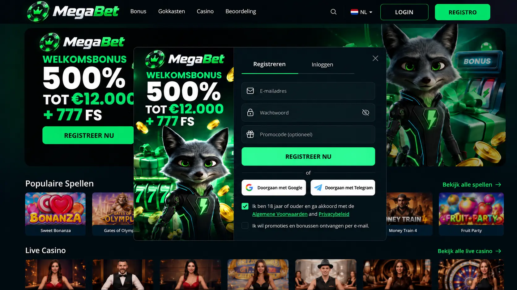 MegaBet Online Casino Nederland: Spellen, Live Casino en Promoties image 2